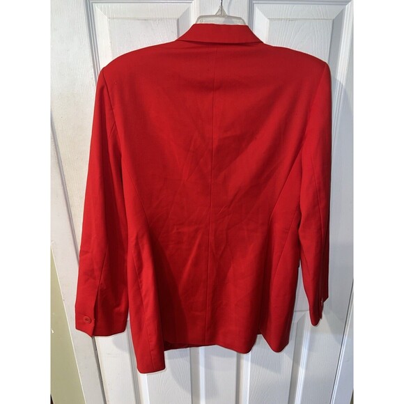 Escada Margaretha Ley Blazer Germany 40 Womens Sz US 10 Wool Red Jacket Vintage - Picture 6 of 10